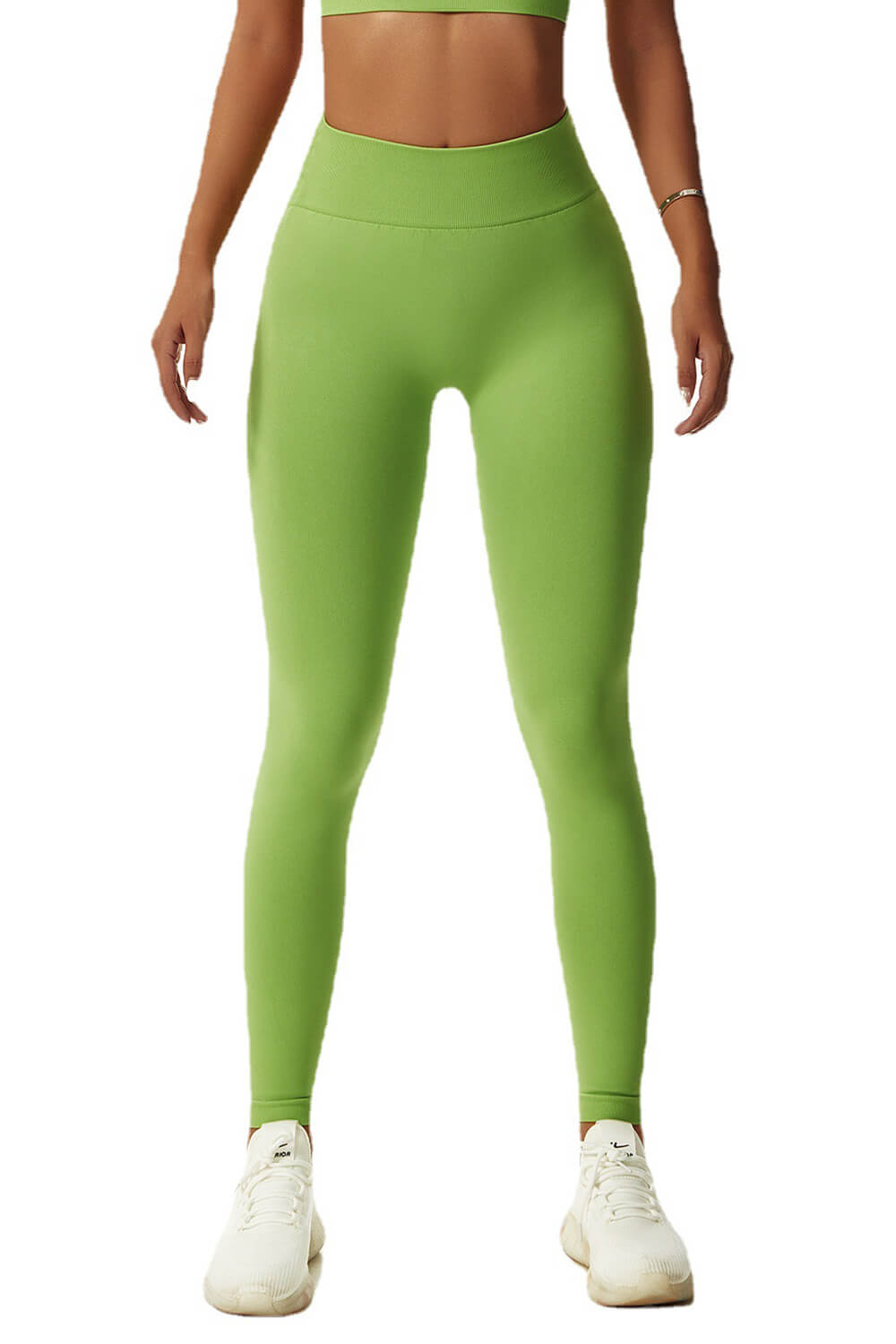 Frenchtrendz | Buy Frenchtrendz Cotton Spandex Light Green Ankle Leggings  Online India